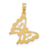 14K Yellow Gold Polished Fancy Butterfly Charm D5587