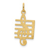 10K Yellow Gold Music Note Charm