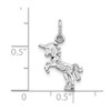 10k White Gold Unicorn Charm