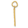 10K Yellow Gold Casted Medium Diamond-cut Number 1 Charm