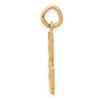 10K Yellow Gold Casted Medium Diamond-cut Number 8 Charm