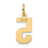 10K Yellow Gold Small Satin Number 5 Charm