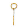 10K Yellow Gold Small Satin Number 6 Charm
