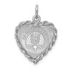 Sterling Silver Rhodium-plated My Confirmation Disc Charm QC2390