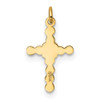 14K Yellow Gold Small Polished Cross Charm