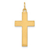 14K Yellow Gold Diamond-cut Cross Charm