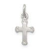 Sterling Silver Polished Cross Charm QC8148