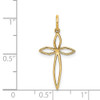 14K Yellow Gold Laser Designed Passion Cross Charm XR1037