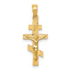 14K Yellow Gold Eastern Orthodox Crucifix Charm