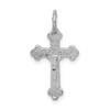 Platinum Diamond-cut Crucifix Charm