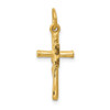 14K Yellow Gold Crucifix Charm