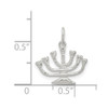 Sterling Silver Menorah Charm QC3691