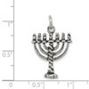 Sterling Silver Antiqued Menorah Charm