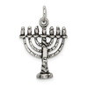 Sterling Silver Antiqued Menorah Charm