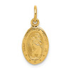 14K Yellow Gold Saint Christopher Medal Charm C820