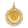 14K Yellow Gold Saint Christopher Medal Charm XR381
