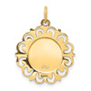 14K Yellow Gold Saint Michael Medal Charm