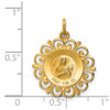 14K Yellow Gold Saint Theresa Medal Charm XR390