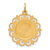 14K Yellow Gold Saint Theresa Medal Charm XR390