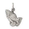 Sterling Silver Antiqued Praying Hands Charm QC5799