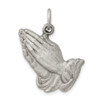 Sterling Silver Antiqued Praying Hands Charm QC5800
