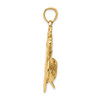 10K Yellow Gold 2-D Anchor with Shark Charm