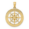 10K Yellow Gold Nautical Compass Charm 10K7846