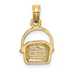 10K Yellow Gold 2-D Nantucket Basket Charm 10K7967