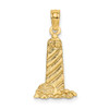 10K Yellow Gold Small Lighthouse W/Building Charm