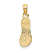 10K Yellow Gold Textured Straps Single Flip-Flop Charm