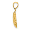 10K Yellow Gold Polished 2-D Scallop Shell Charm
