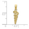 10K Yellow Gold 3-D Mini Common Wentletrap Shell Charm