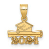 14K Yellow Gold 2024 Graduation Cap and Diploma Charm