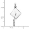 10K White Gold 3-D Graduation Cap w/ Moveable Tassle Charm