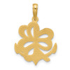 14K Yellow Gold Polished Anchor and Clover Charm