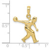 10K Yellow Gold Male Bowling Charm