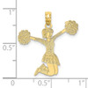 10K Yellow Gold Cheerleader Jumping with Pom-Poms Charm