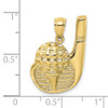 10K Yellow Gold 2-D Golf Club and Ball On Tee Charm