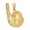 10K Yellow Gold 2-D Golf Club and Ball On Tee Charm