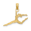 10K Yellow Gold Solid Polished Gymnast Charm