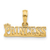 14K Yellow Gold Polished PRINCESS Charm