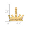 14K Yellow Gold Polished PRINCESS Crown Charm