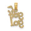 10K Yellow Gold Solid Polished GOLF GAL Charm