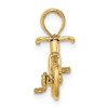 10K Yellow Gold 3-D Moveable Bicycle Charm