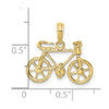 10K Yellow Gold 3-D Moveable Bicycle Charm