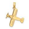 10K Yellow Gold 3-D Bi-Plane Charm