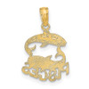 10K Yellow Gold PISCES Zodiac Charm 10K8945