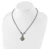 17" Shey Couture Sterling Silver with 14K Accent 17 Inch Antiqued Diamond Necklace