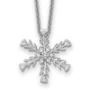 18" 14k White Gold .01ctw Diamond Snowflake Necklace PM5163-001-WA-18