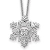 18" 14k White Gold .17ctw Vibrant Moving Diamond Snowflake Necklace PM5167-016-WA-18